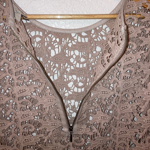 JOIE Antonia Lace & Leather Cotton Blouse Ecru SZ: Large - Picture 10 of 11